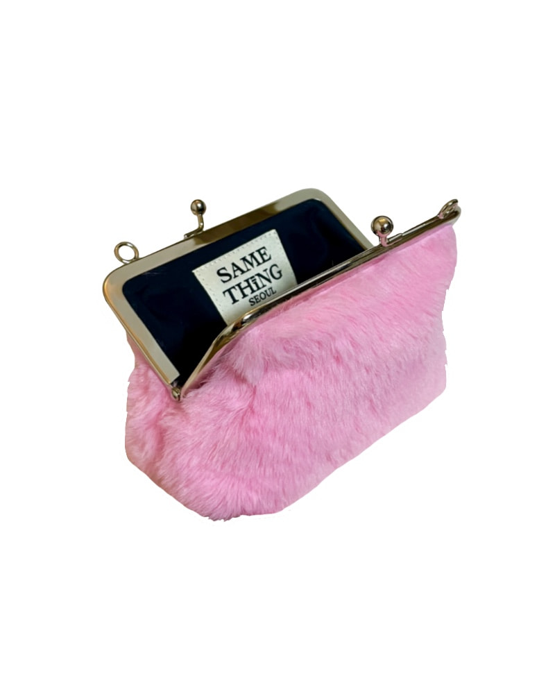 Pink Fur Wallet Bag
